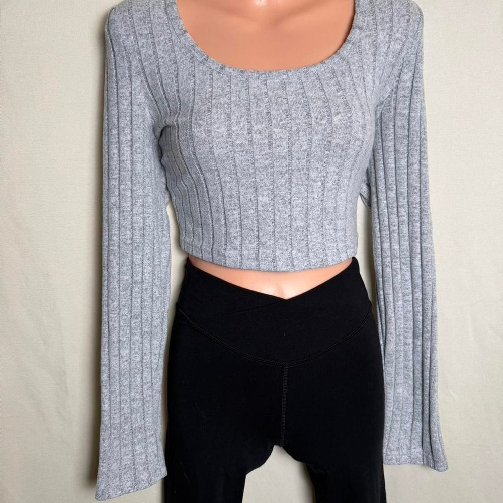 SHEIN gray crop top size Large